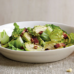 Brussels Sprouts Salad with Crispy Bacon Vinagrette
